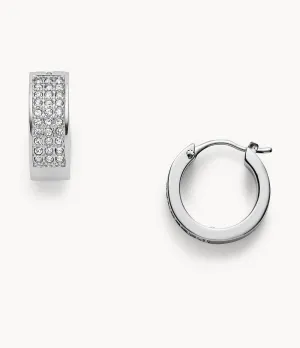 Fossil Women's Stainless Steel Hoop Earrings
