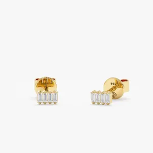 Four Baguette Diamond Studs, Helena SARAHELISE