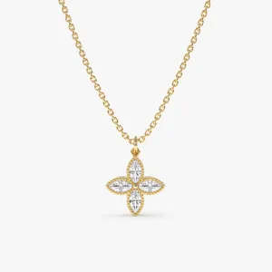 Four Leaf Clover Diamond Necklace, Leticia SARAHELISE