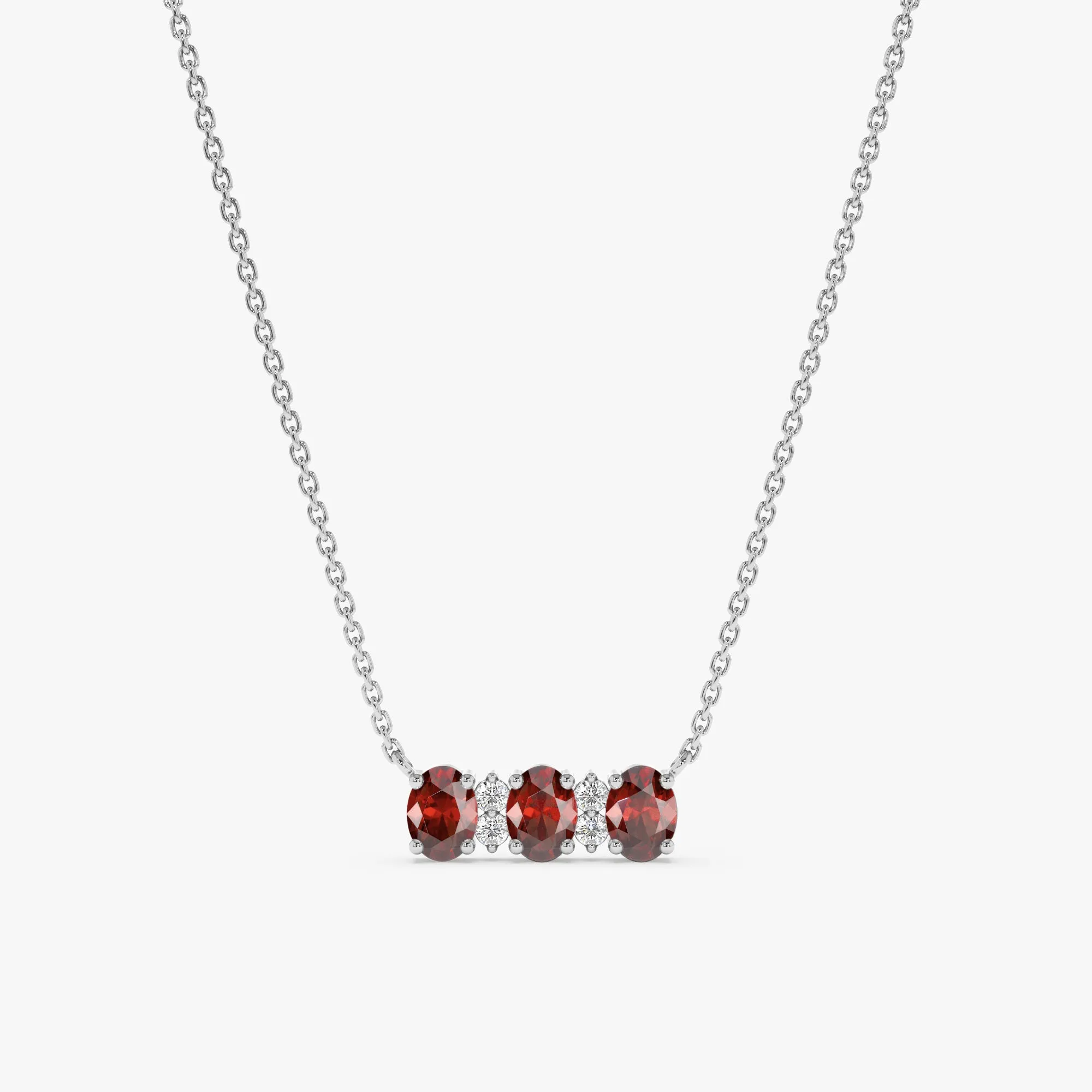 Garnet & Diamonds Necklace, Ariel SARAHELISE