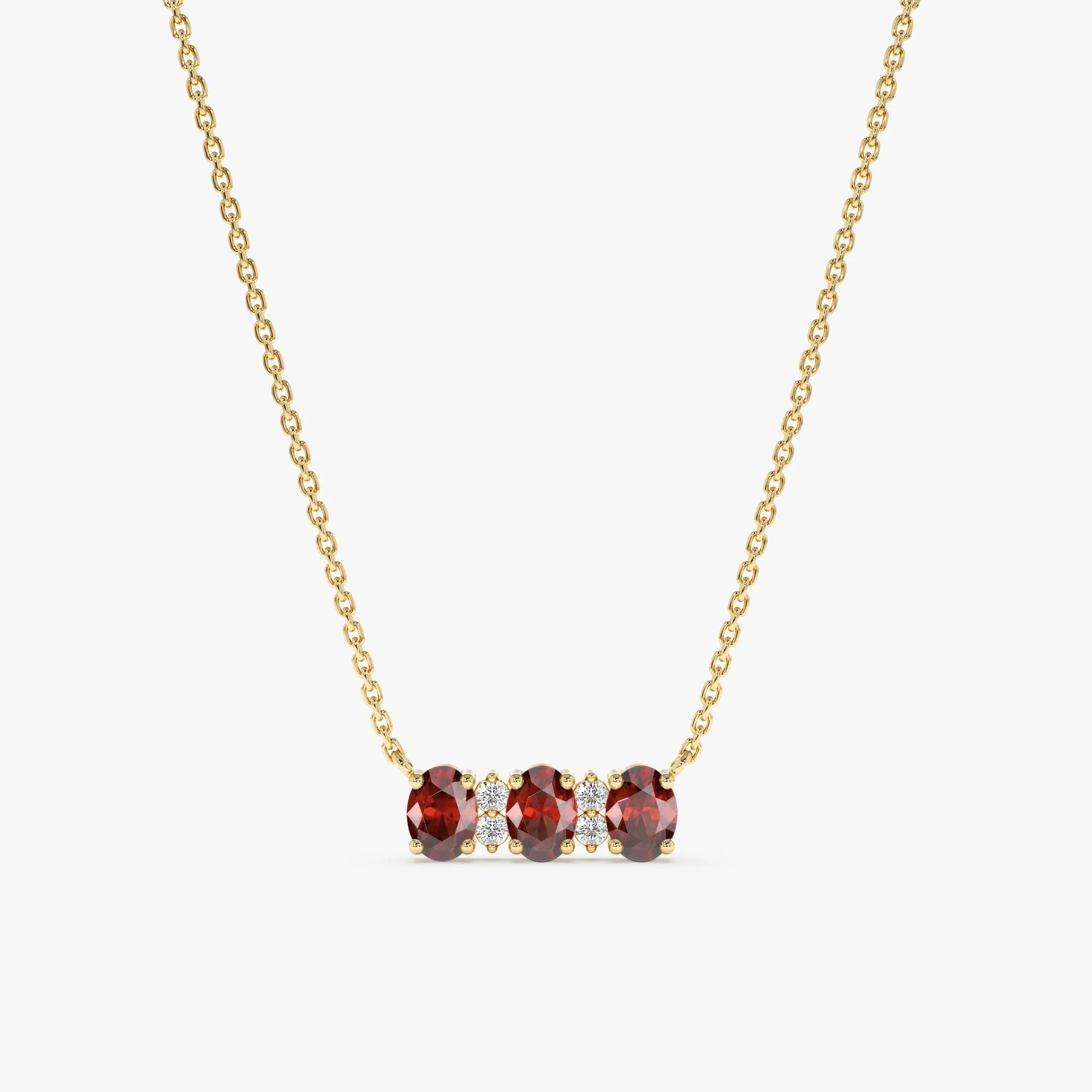 Garnet & Diamonds Necklace, Ariel SARAHELISE