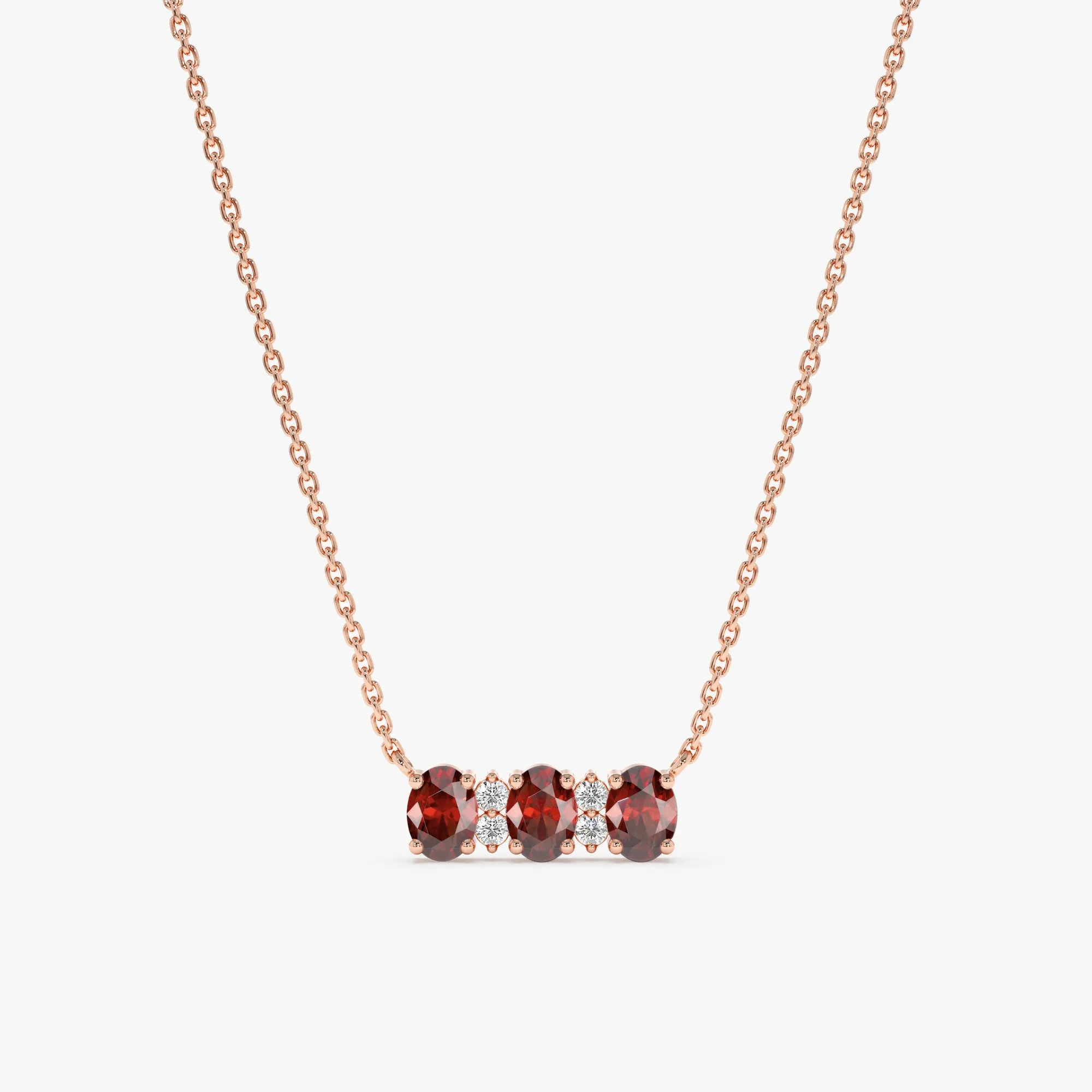 Garnet & Diamonds Necklace, Ariel SARAHELISE