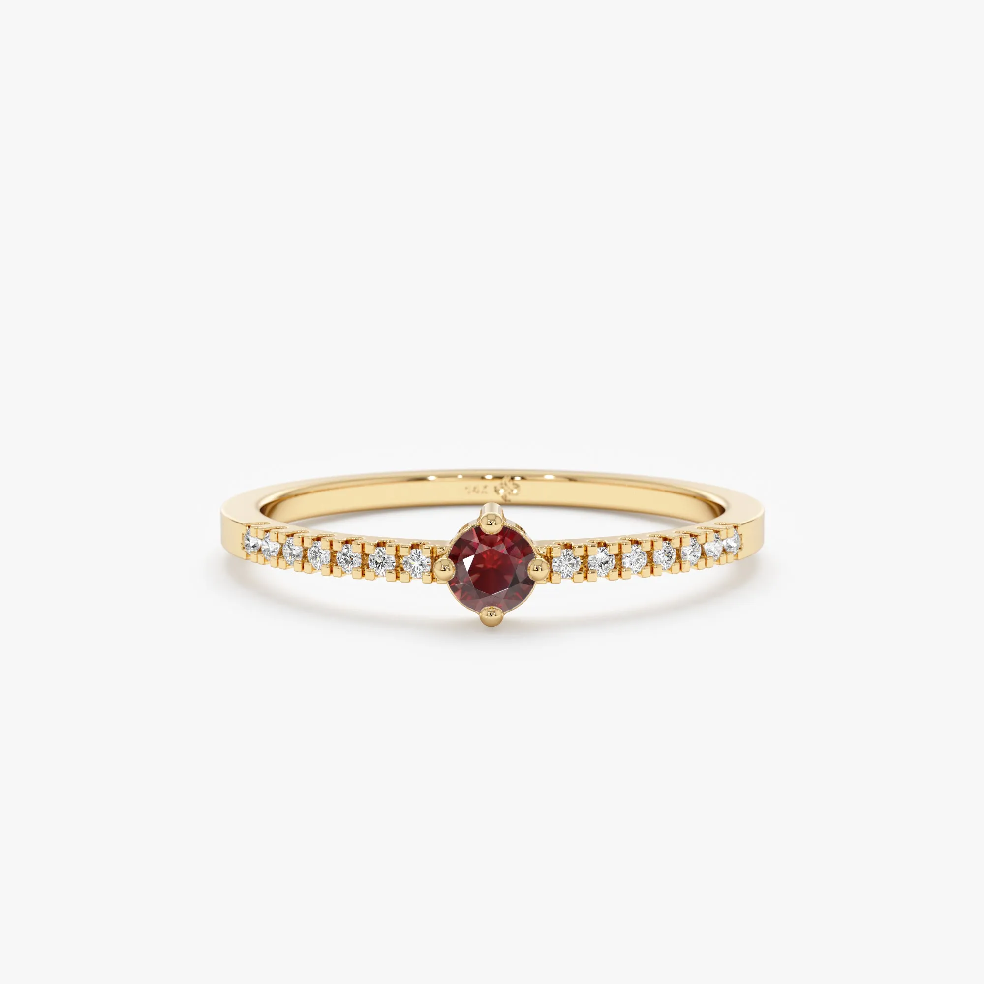 Garnet and Diamond Engagement Ring, Angela SARAHELISE