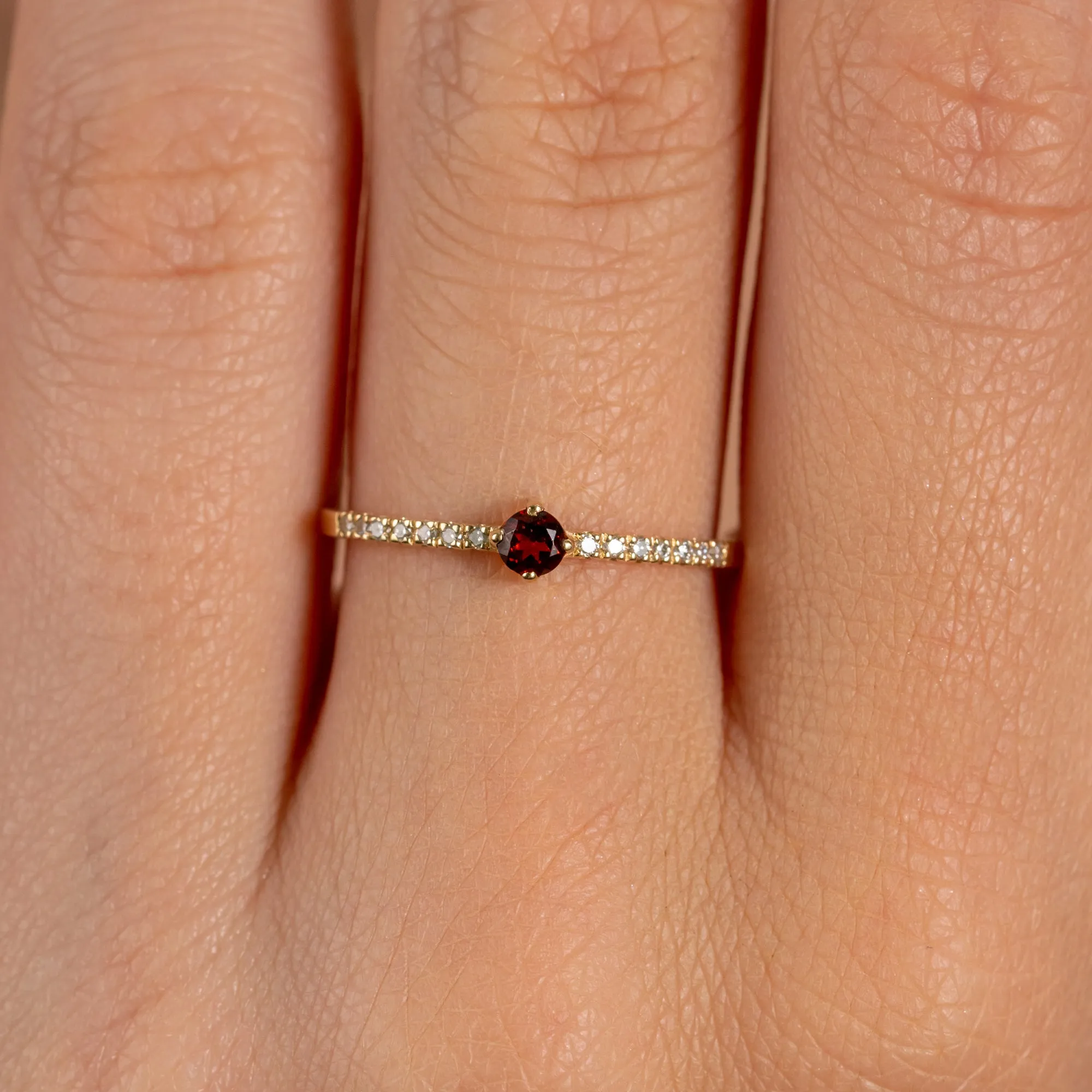 Garnet and Diamond Engagement Ring, Angela SARAHELISE