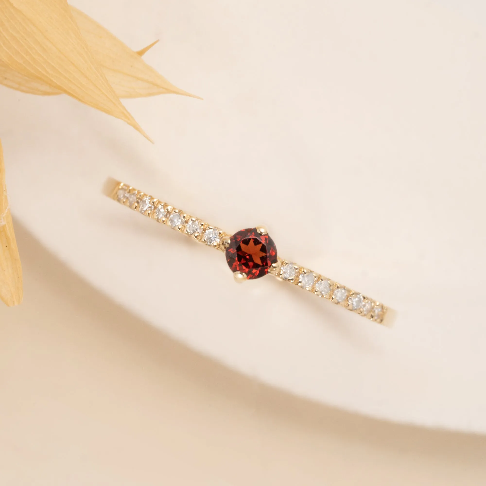 Garnet and Diamond Engagement Ring, Angela SARAHELISE