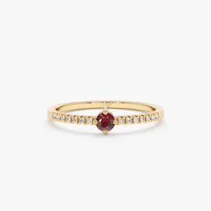 Garnet and Diamond Engagement Ring, Angela SARAHELISE