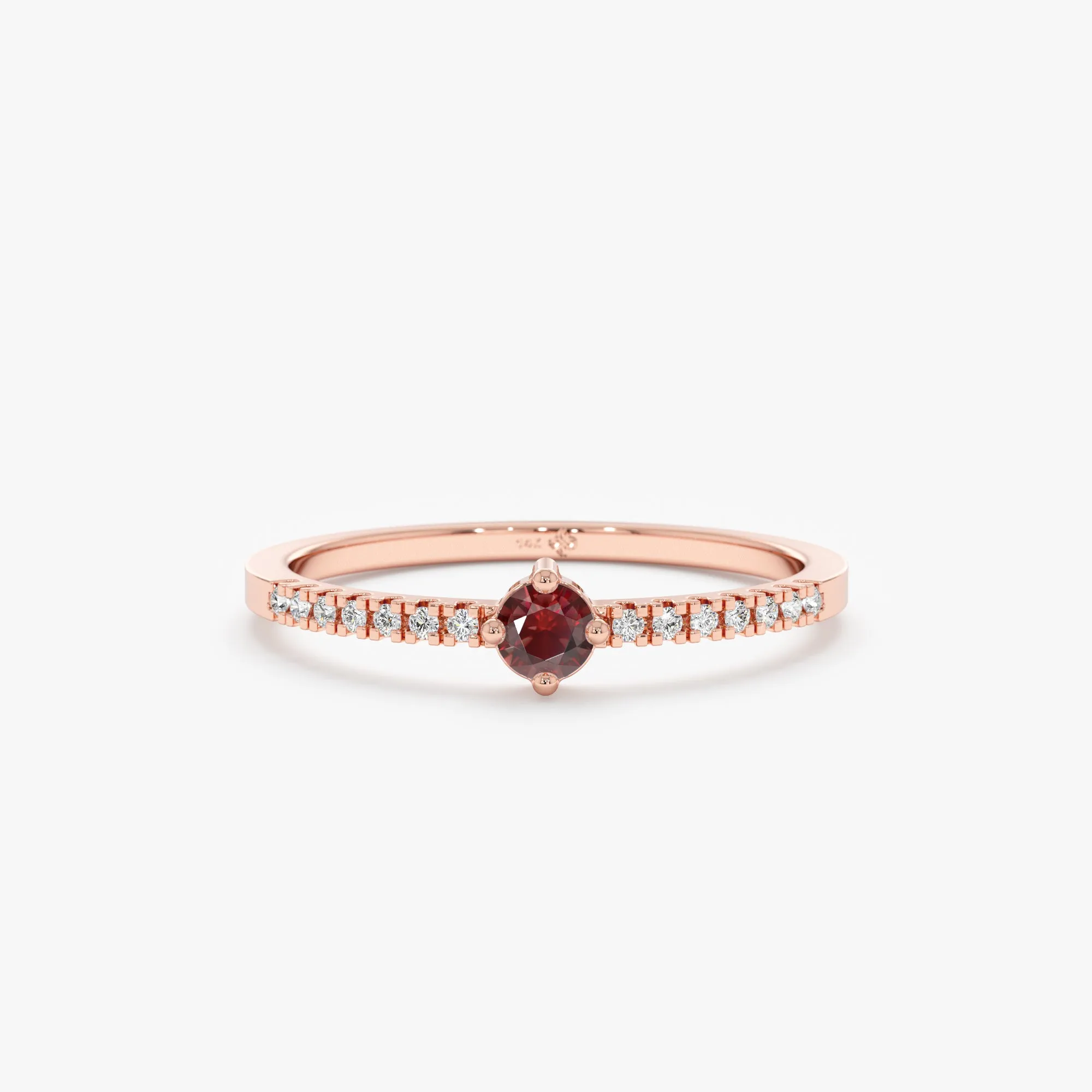 Garnet and Diamond Engagement Ring, Angela SARAHELISE