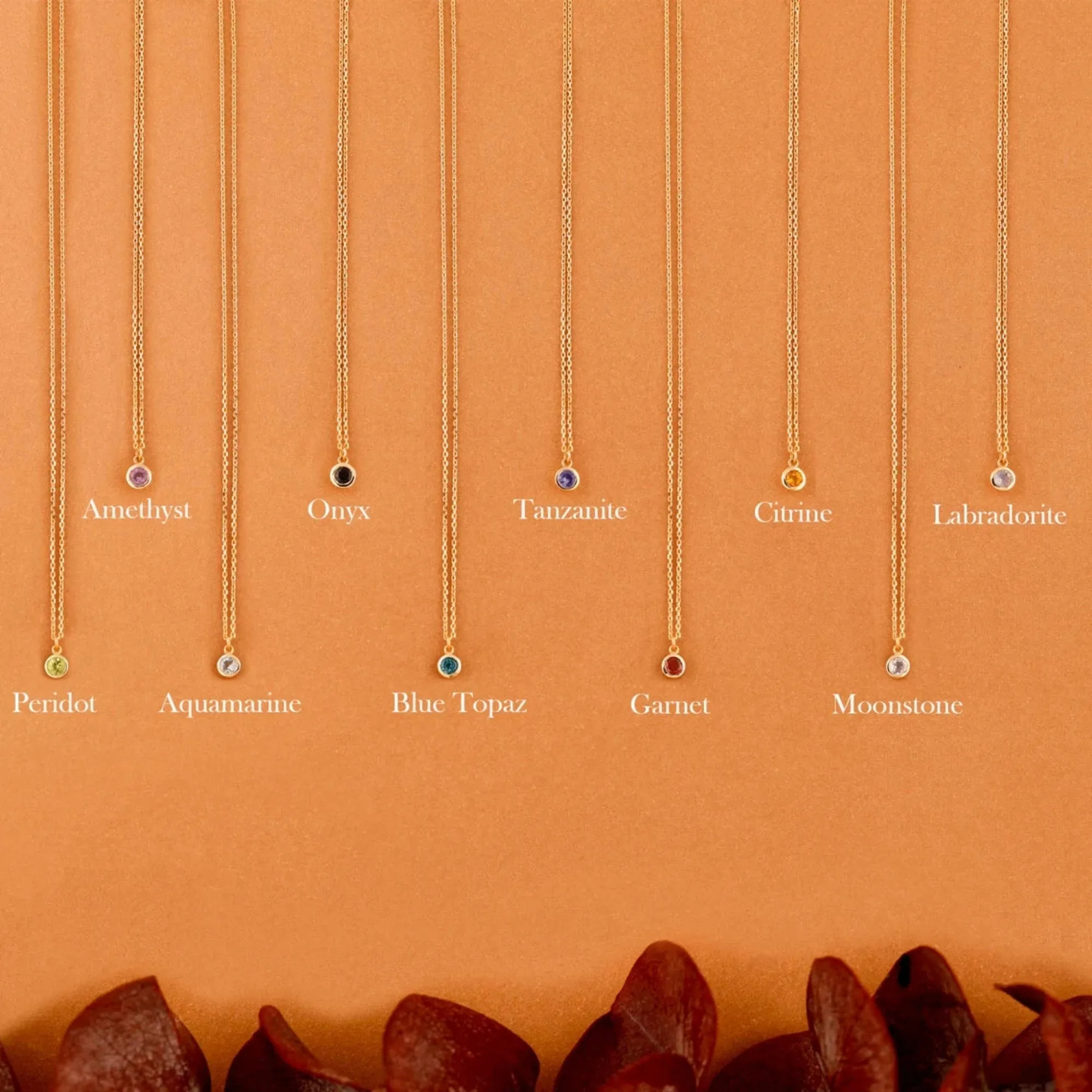 Garnet Charm Necklace, Vienna SARAHELISE