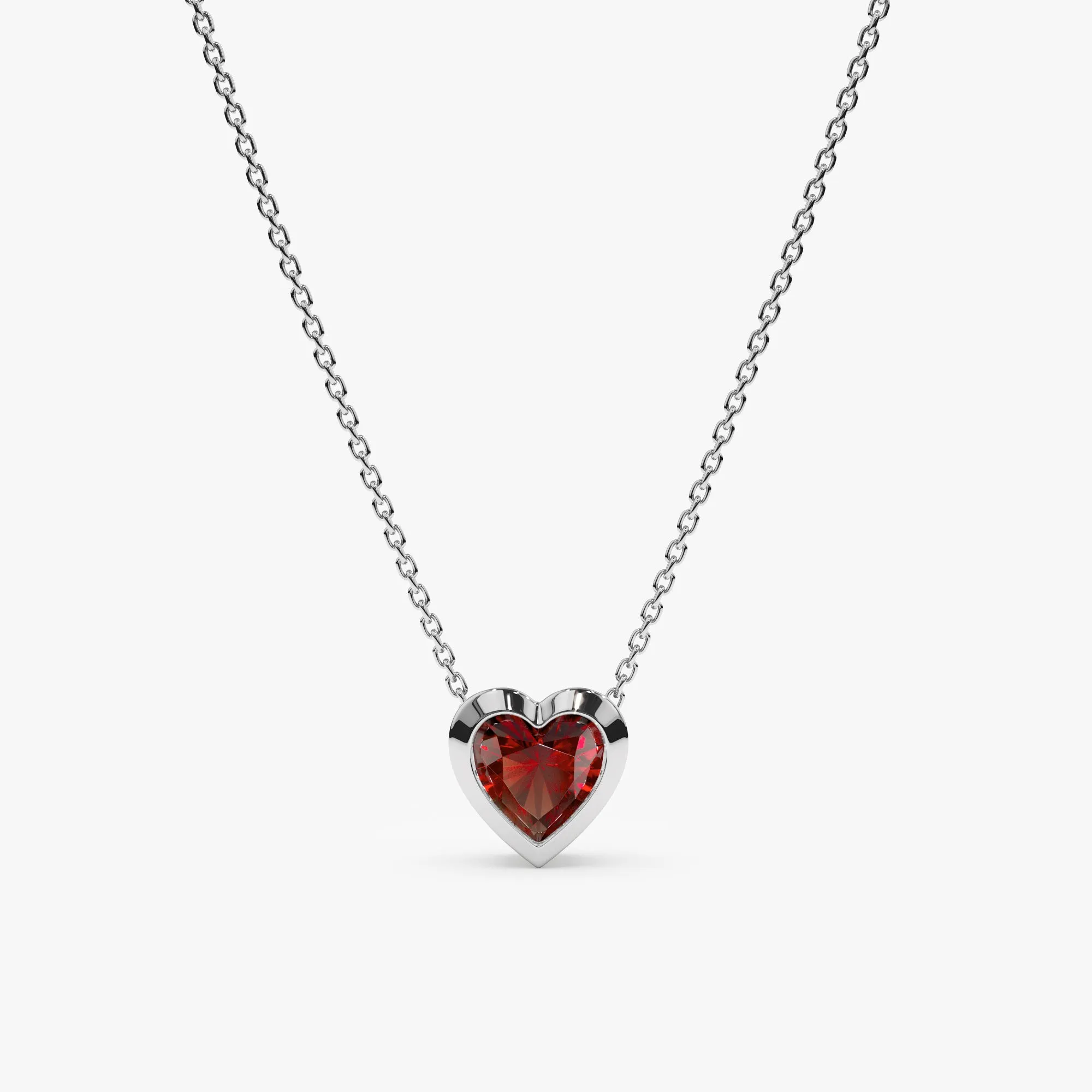 Garnet Heart Necklace, Ashly SARAHELISE