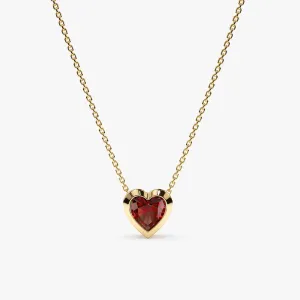 Garnet Heart Necklace, Ashly SARAHELISE
