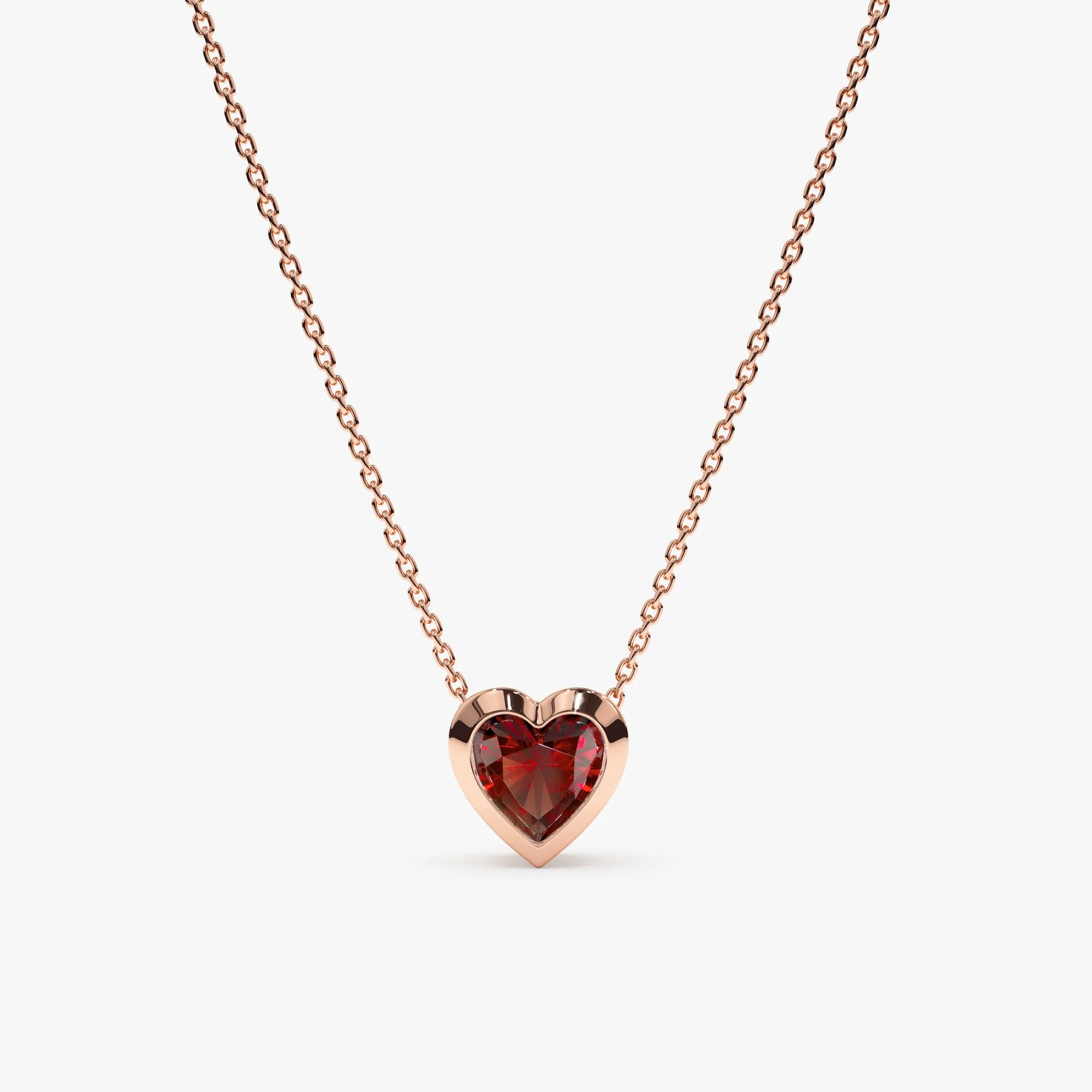 Garnet Heart Necklace, Ashly SARAHELISE
