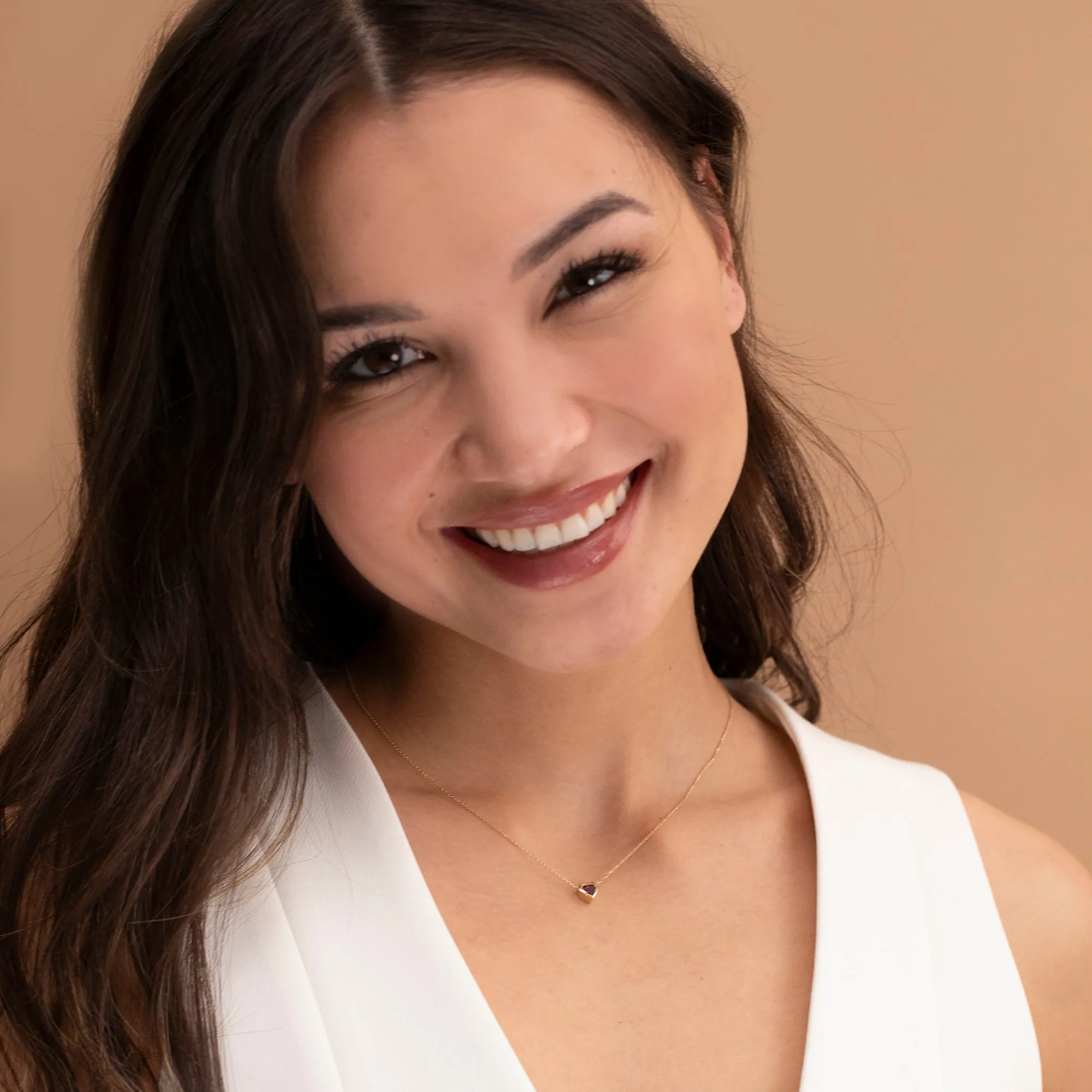 Garnet Heart Necklace, Ashly SARAHELISE