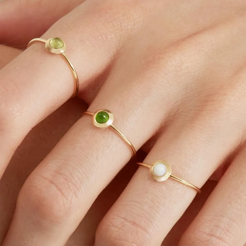 Gems of Cosmo 18K Gold Ring w. Olivine