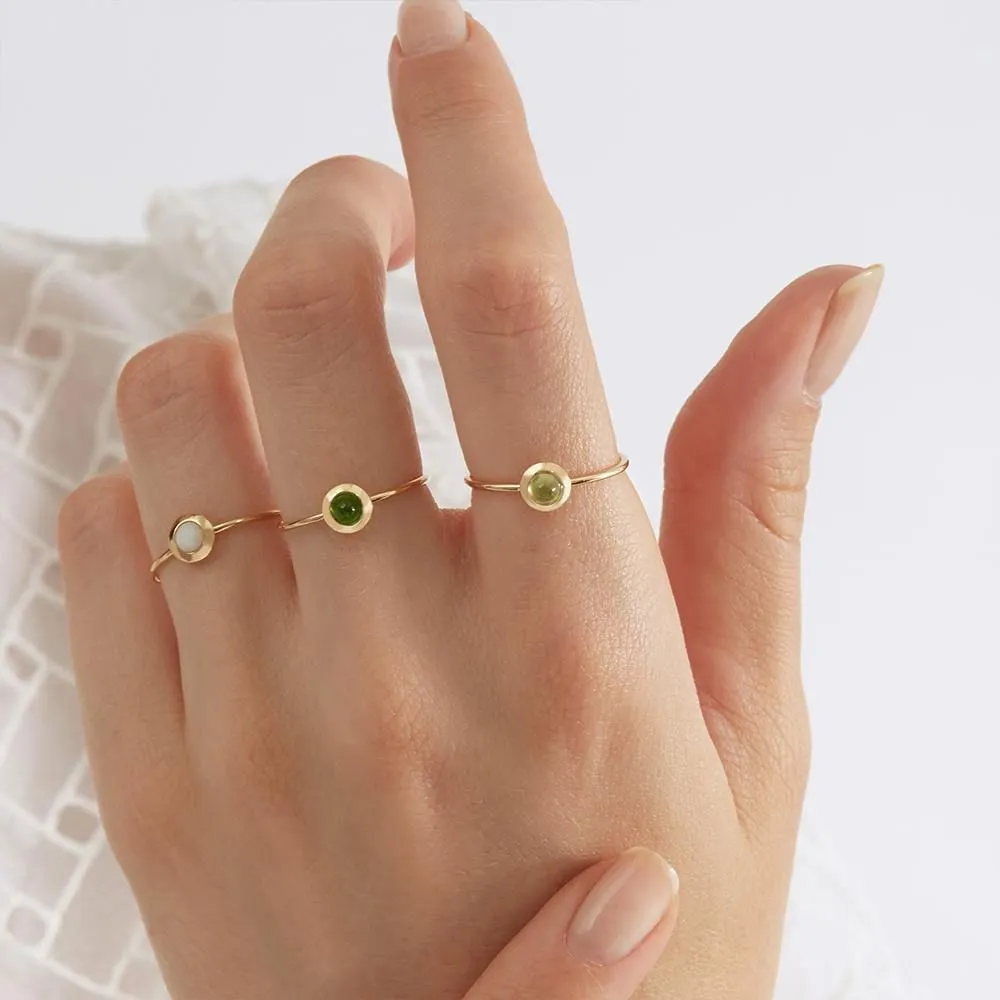 Gems of Cosmo 18K Gold Ring w. Olivine