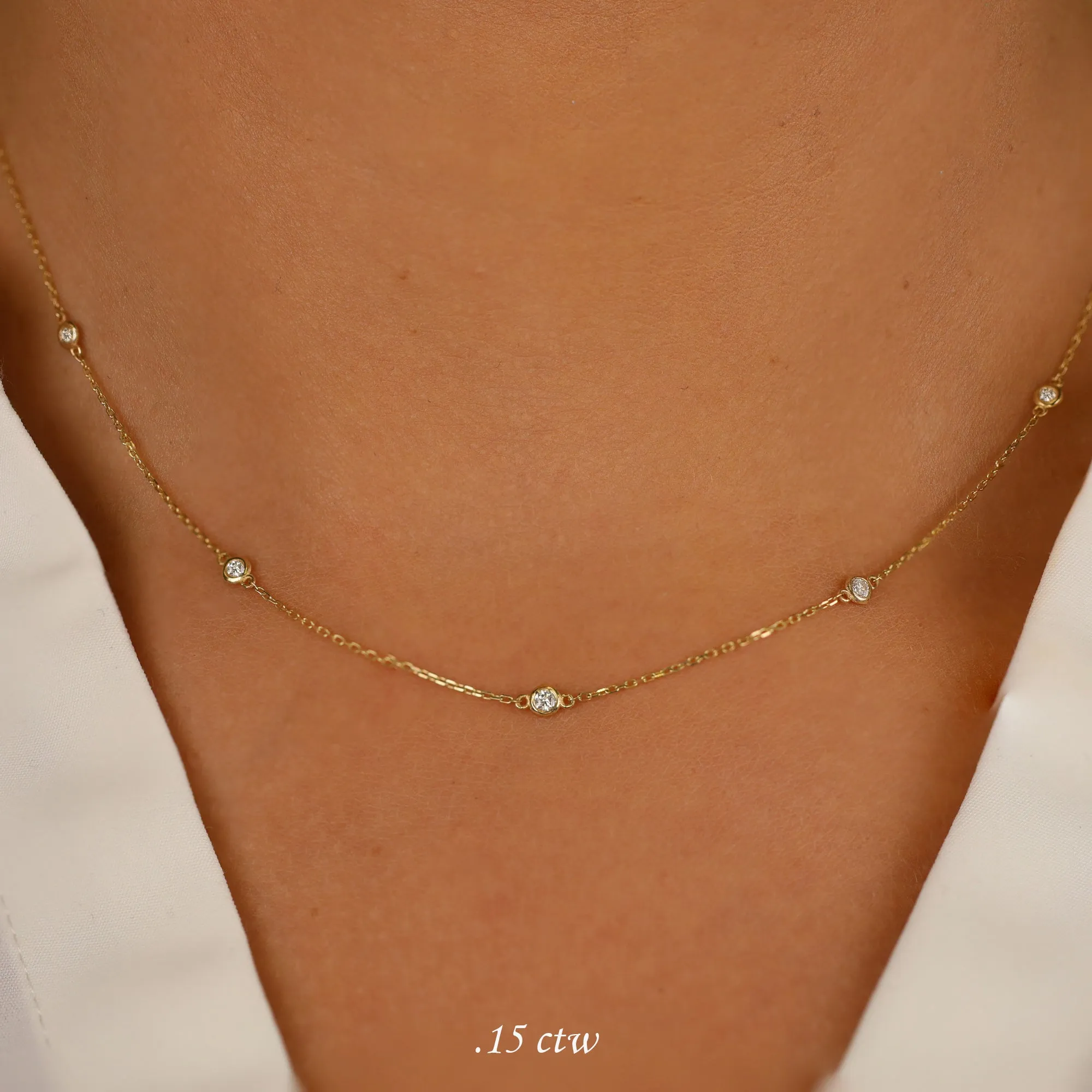 Gold Diamond By The Yard Necklace, Tanya SARAHELISE