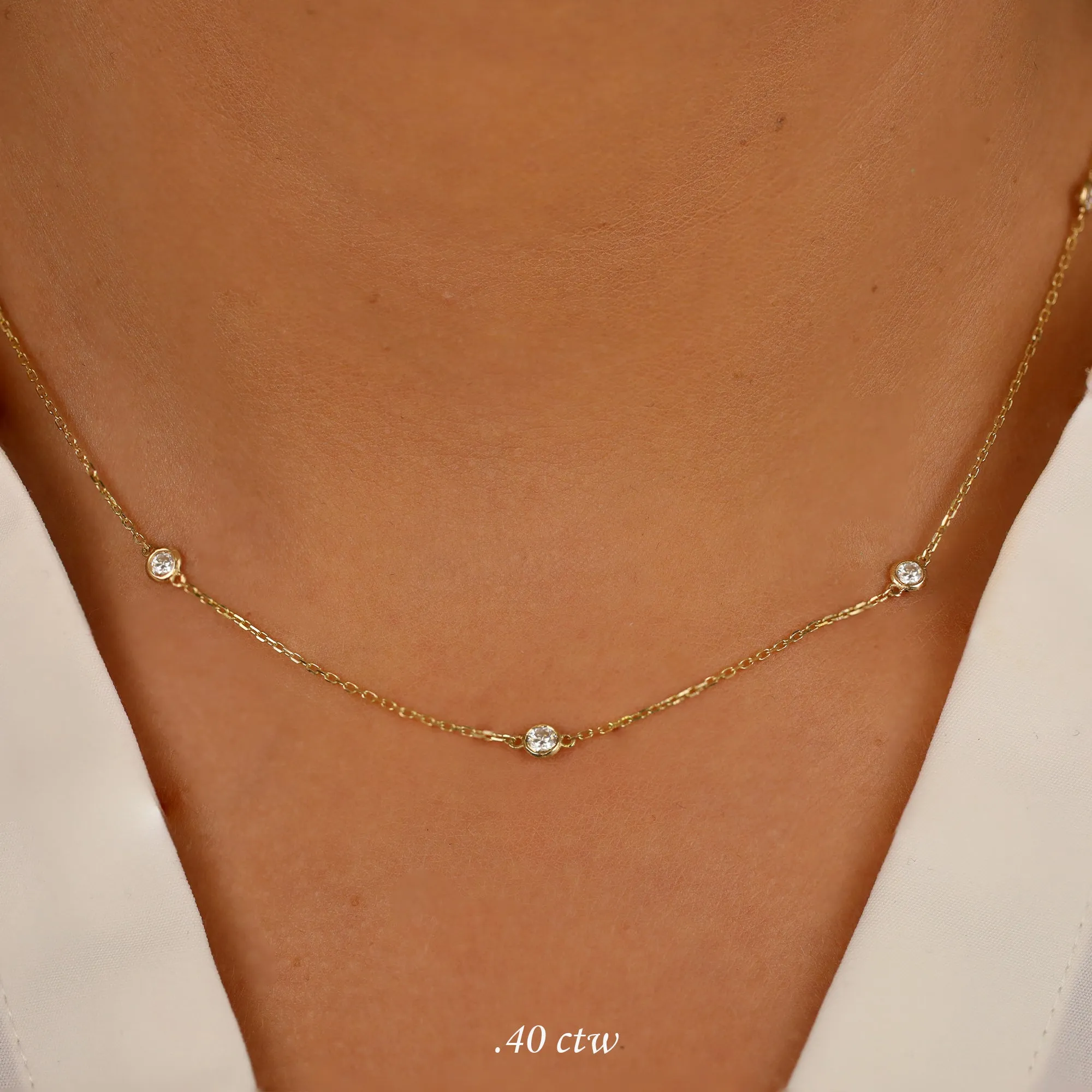 Gold Diamond By The Yard Necklace, Tanya SARAHELISE