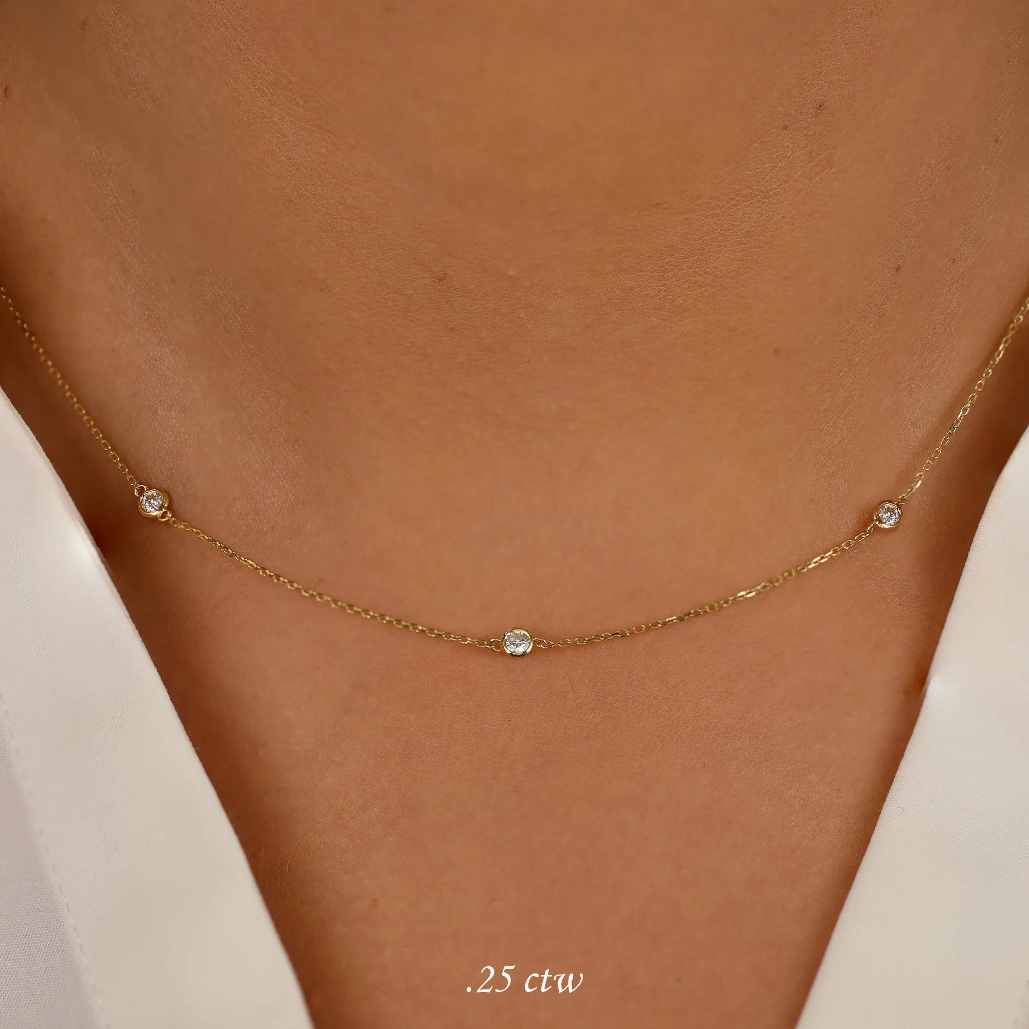 Gold Diamond By The Yard Necklace, Tanya SARAHELISE