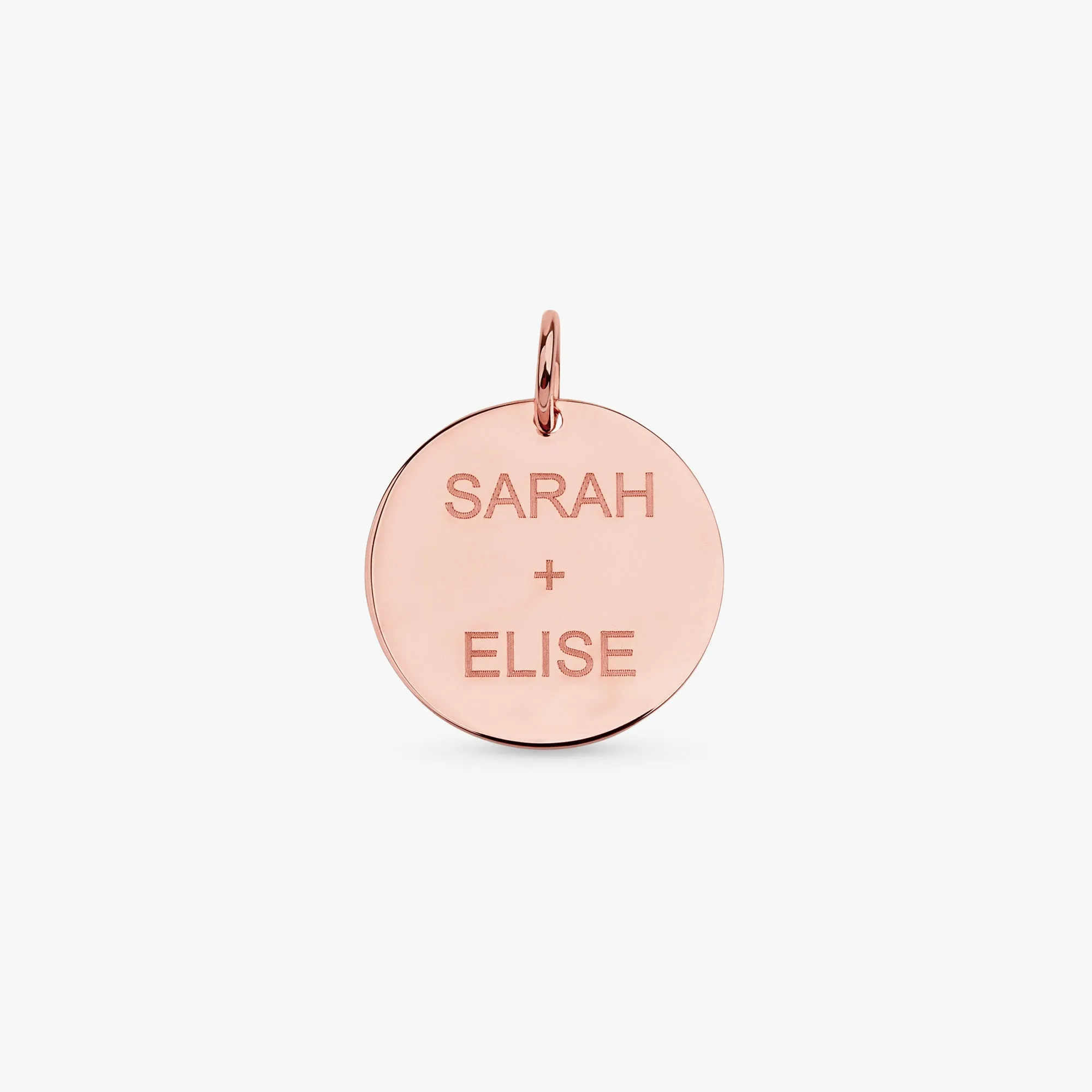 Gold Engravable Disc Charm, Cindra SARAHELISE