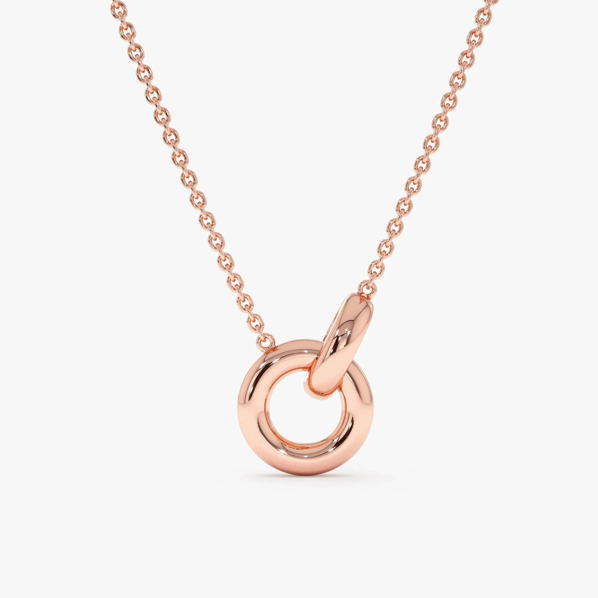 Gold Interlocking Circle Necklace, Eterna SARAHELISE