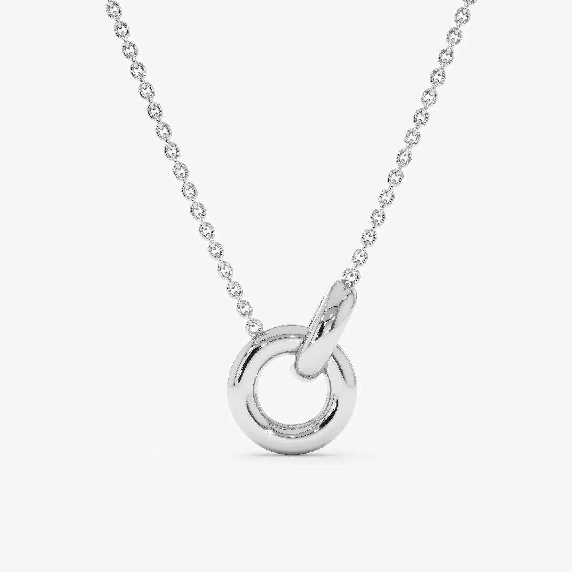 Gold Interlocking Circle Necklace, Eterna SARAHELISE