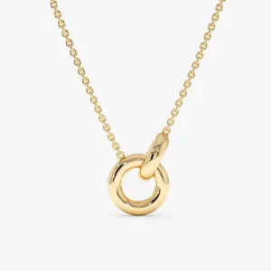 Gold Interlocking Circle Necklace, Eterna SARAHELISE