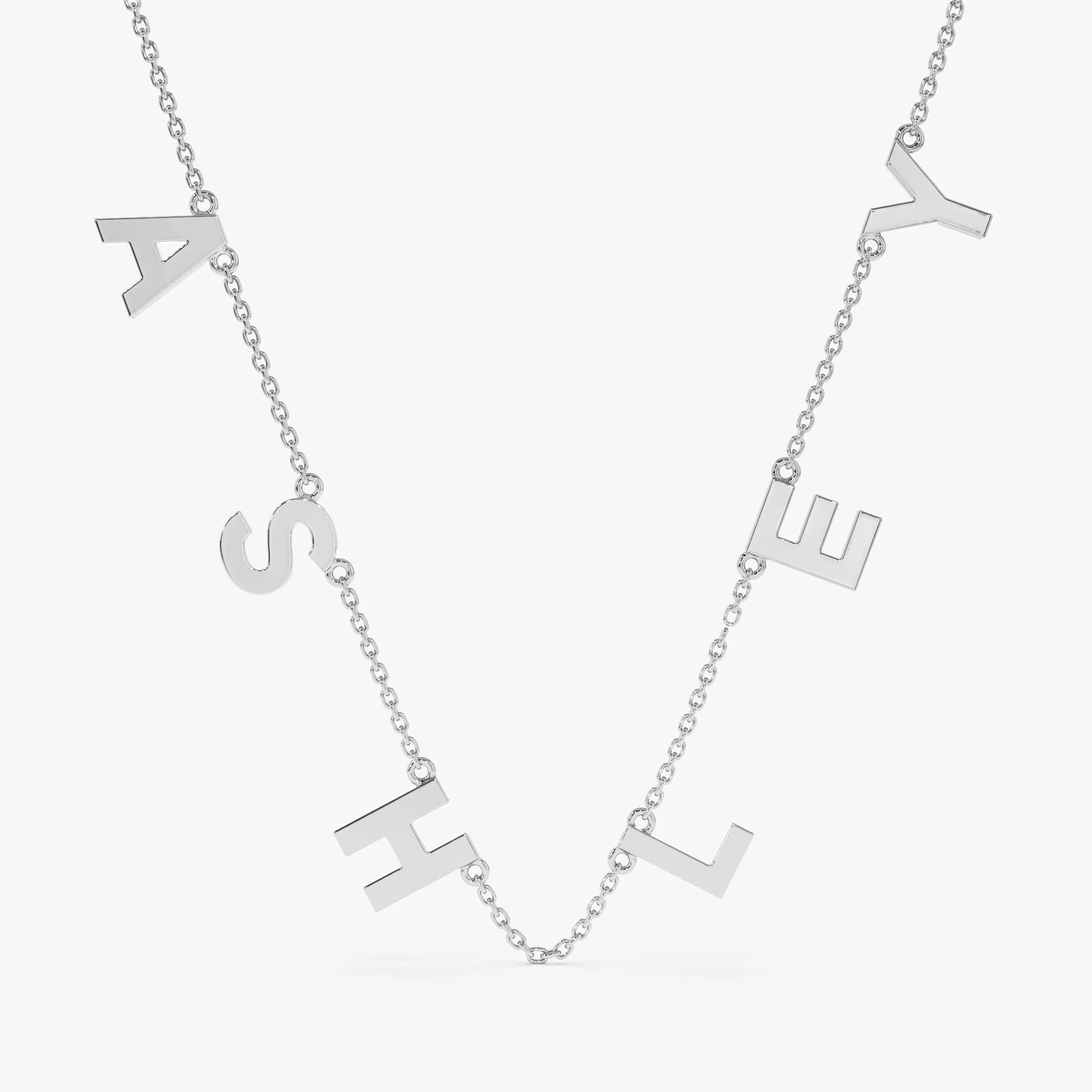 Gold Name Charm Necklace, Elisse SARAHELISE