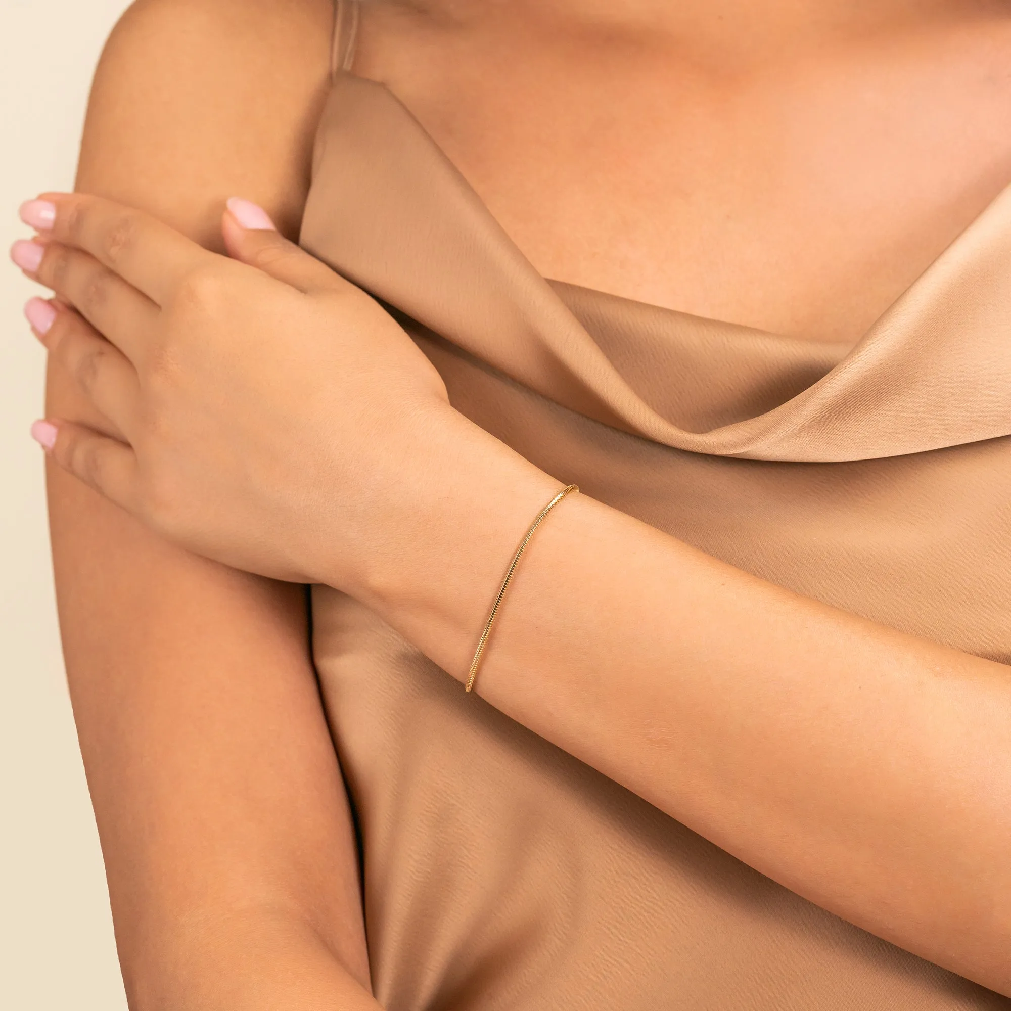 Gold Snake Chain Bracelet, Noa SARAHELISE