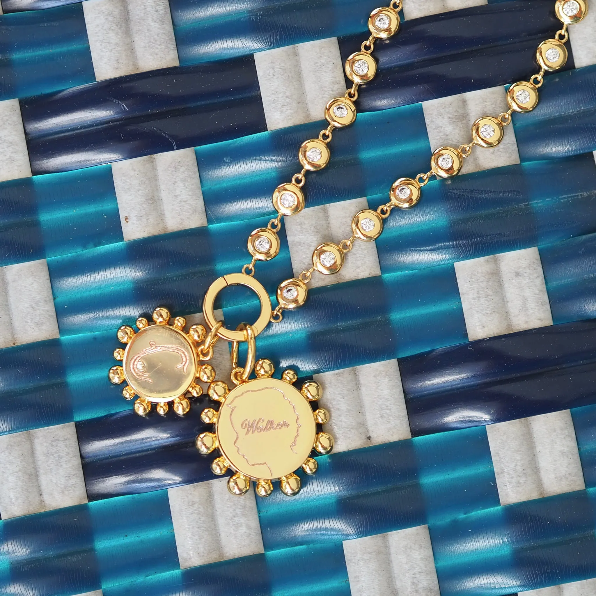 Goldbug Collection Bezel Charm Necklace Croghans