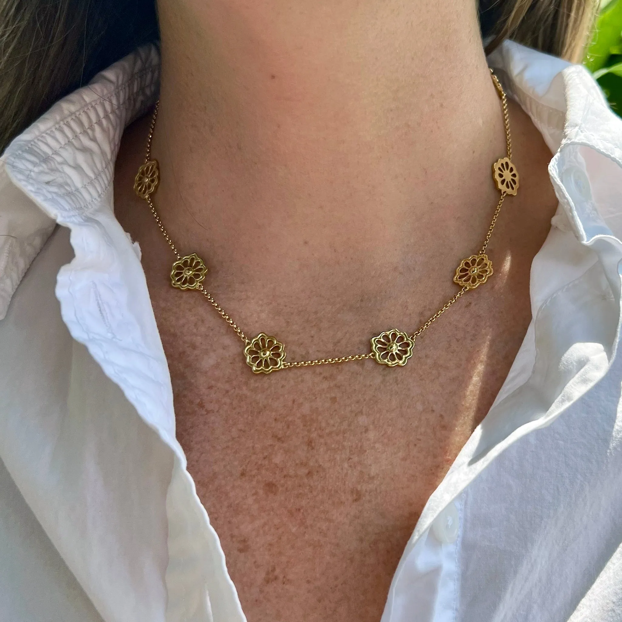 Goldbug Collection By the Bunch Okra Necklace Croghans