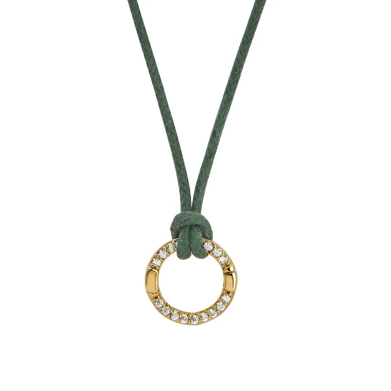 Goldbug Collection Charm Clasp Waxed Cord Necklace Croghans