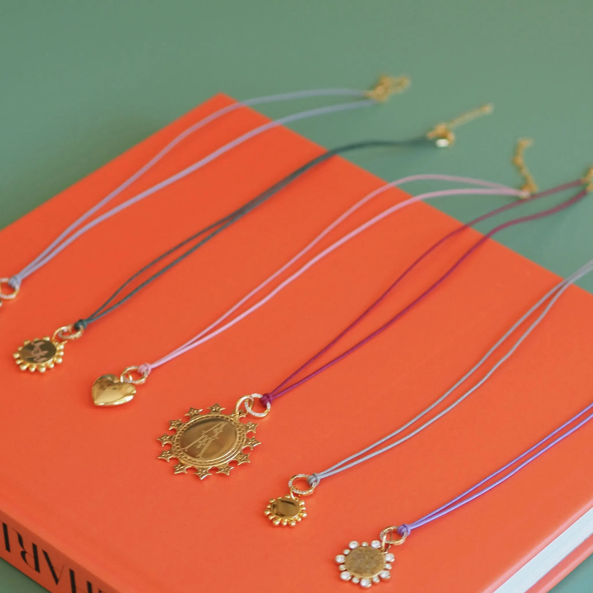 Goldbug Collection Charm Clasp Waxed Cord Necklace Croghans