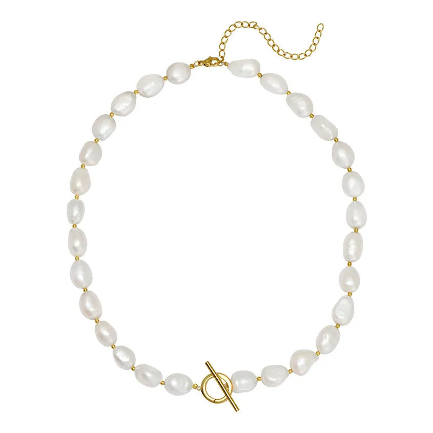 Goldbug Collection Freshwater Pearl Toggle Charm Necklace Croghans