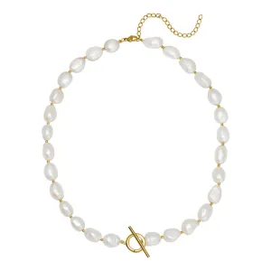 Goldbug Collection Freshwater Pearl Toggle Charm Necklace Croghans