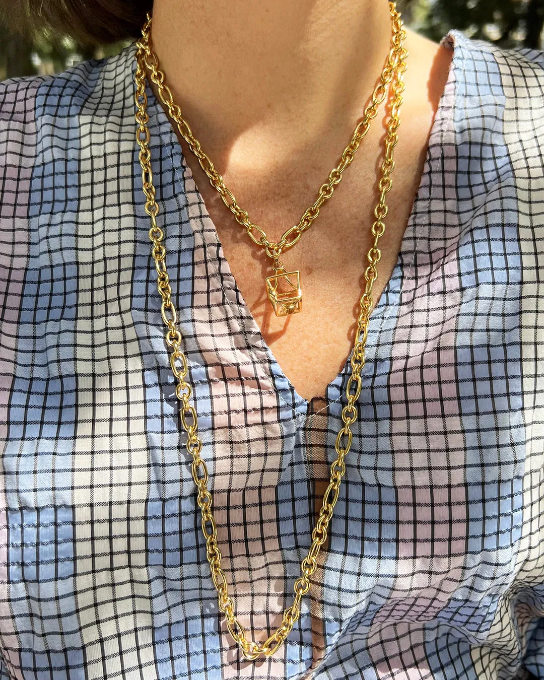 Goldbug Collection Oval & Round Heavy Chain Necklace Croghans