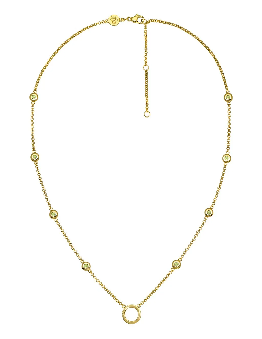 Goldbug Collection Peridot Bezel Charm Necklace Croghans