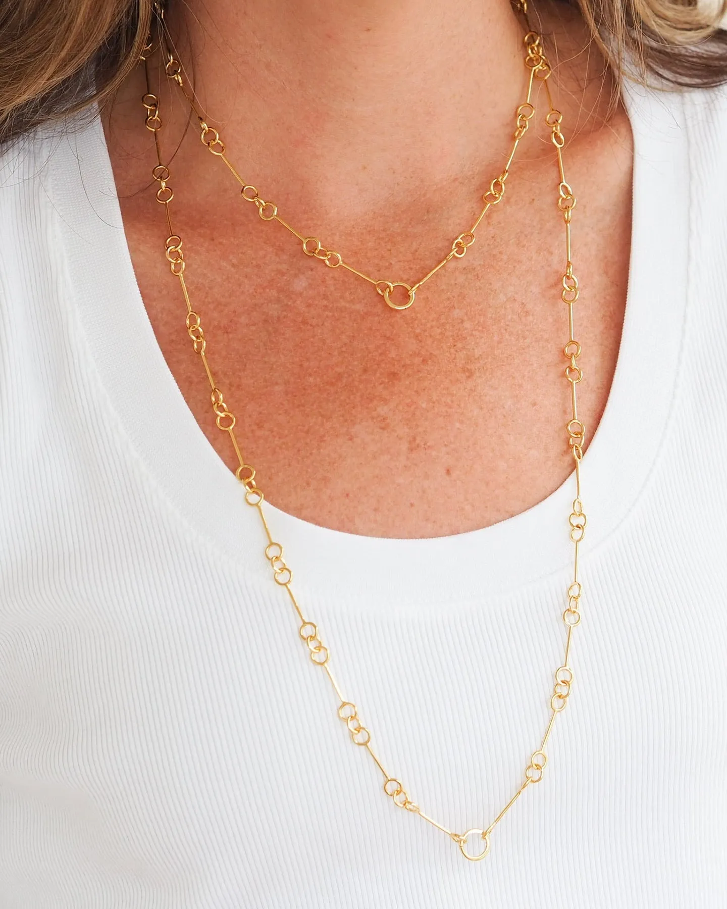 Goldbug Collection Petite Wishbone Chain Necklace Croghans