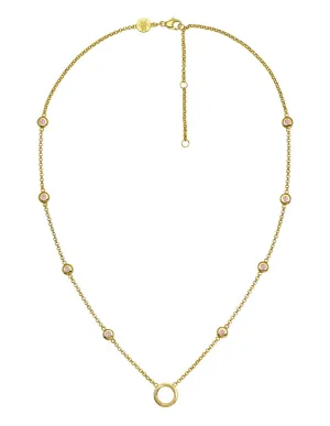 Goldbug Collection Pink Tourmaline Bezel Charm Necklace Croghans