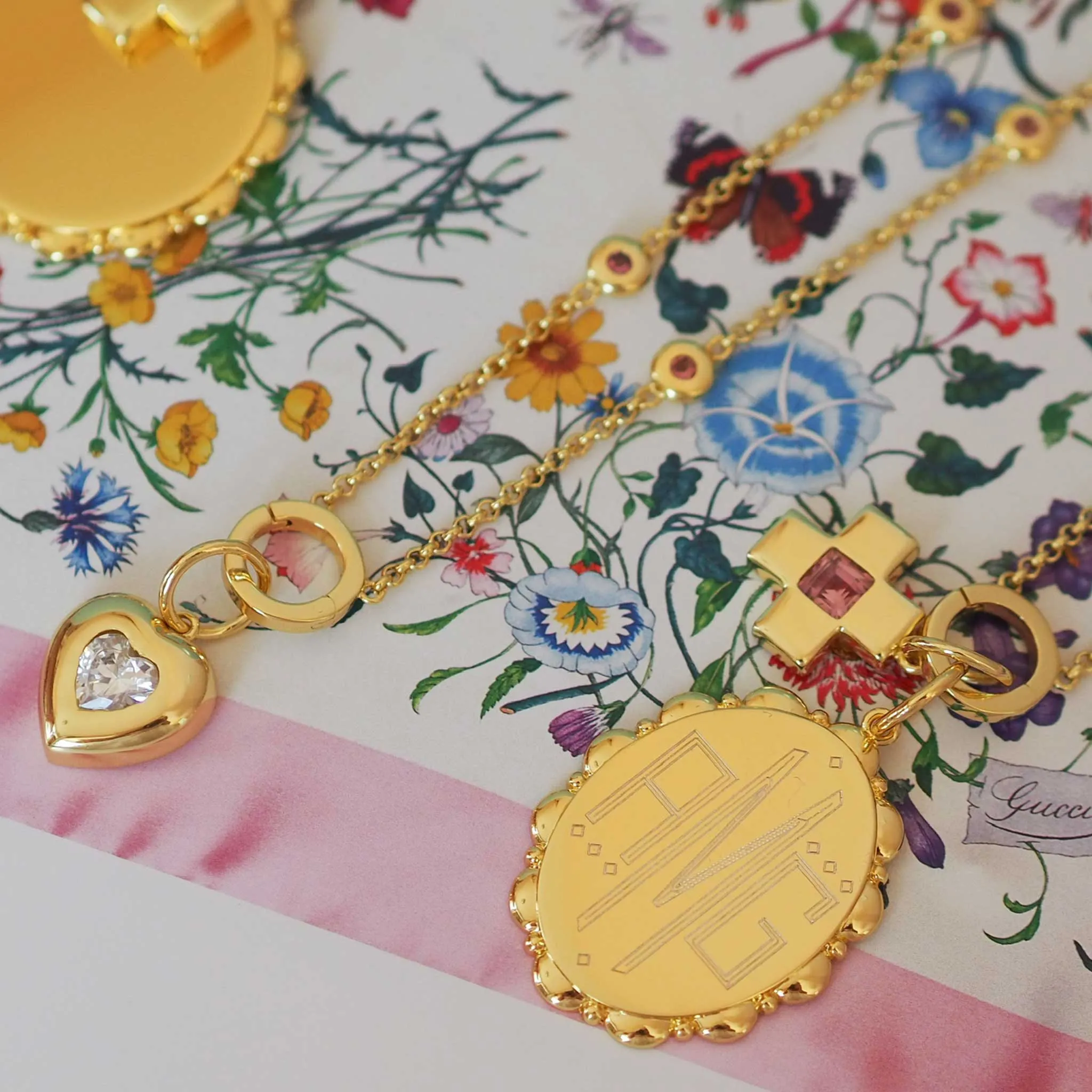 Goldbug Collection Pink Tourmaline Bezel Charm Necklace Croghans