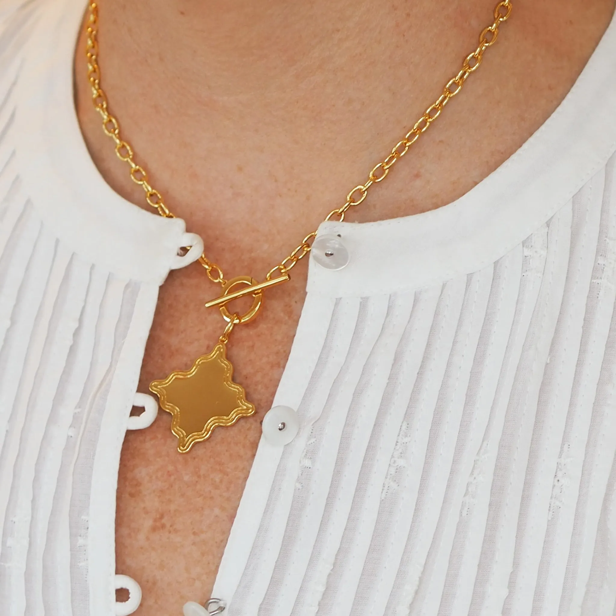 Goldbug Collection Toggle Charm Chain Necklace Croghans