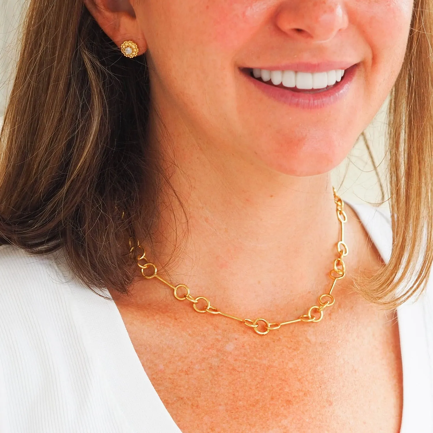 Goldbug Collection Wishbone Chain Necklace Croghans