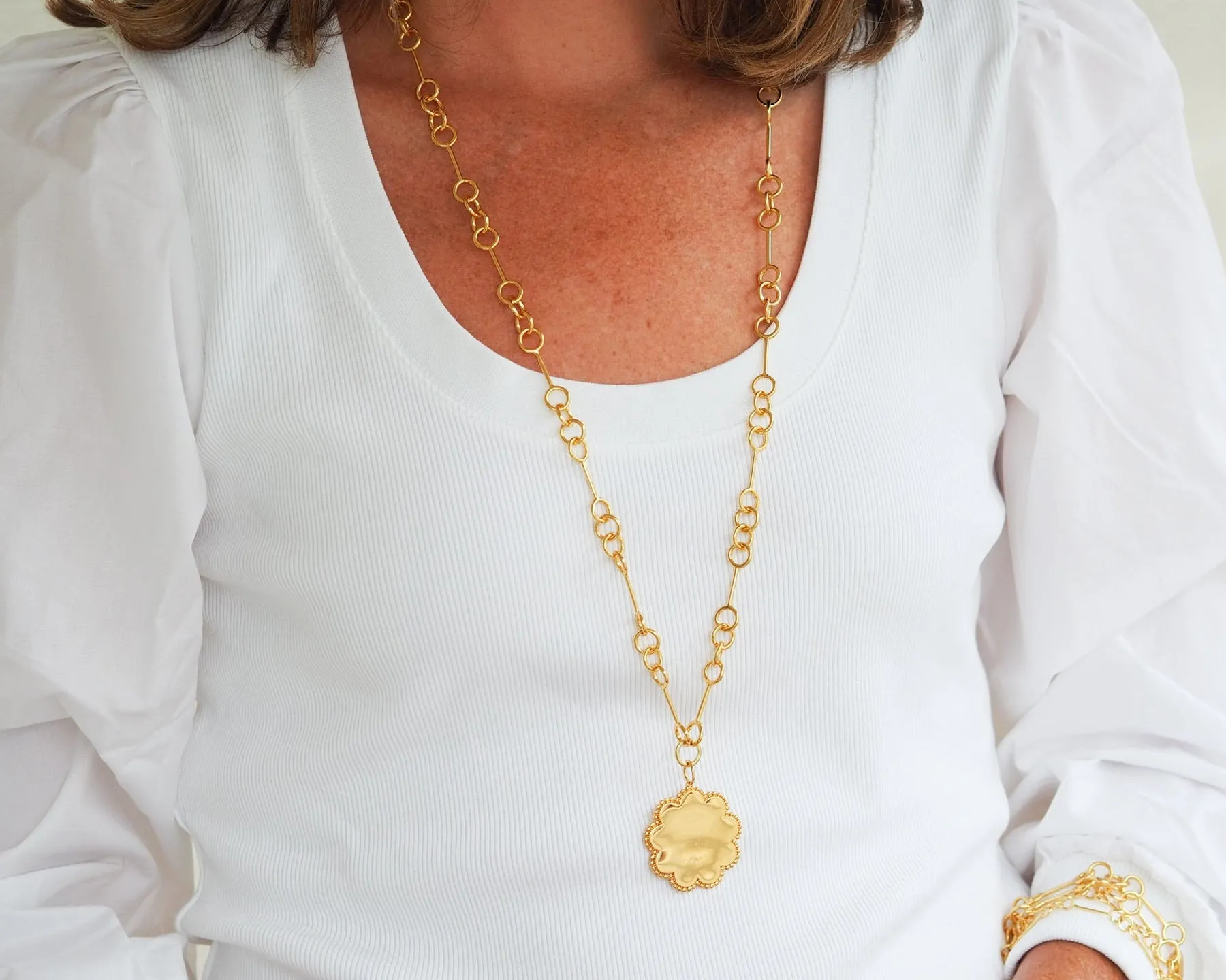 Goldbug Collection Wishbone Chain Necklace Croghans
