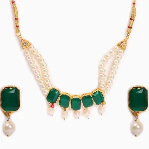 Gold_plated Pearl Choker Set
