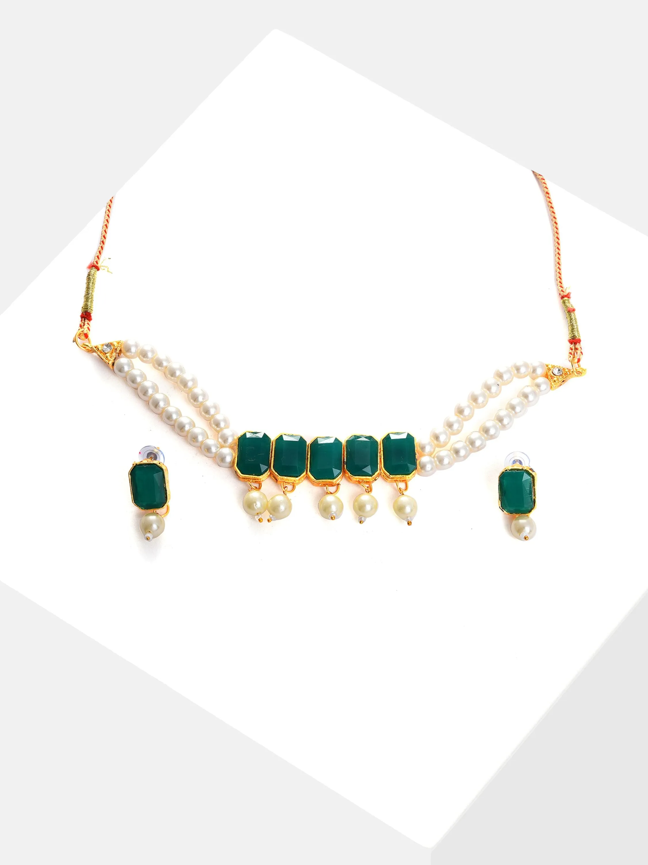 Gold_plated Pearl Choker Set