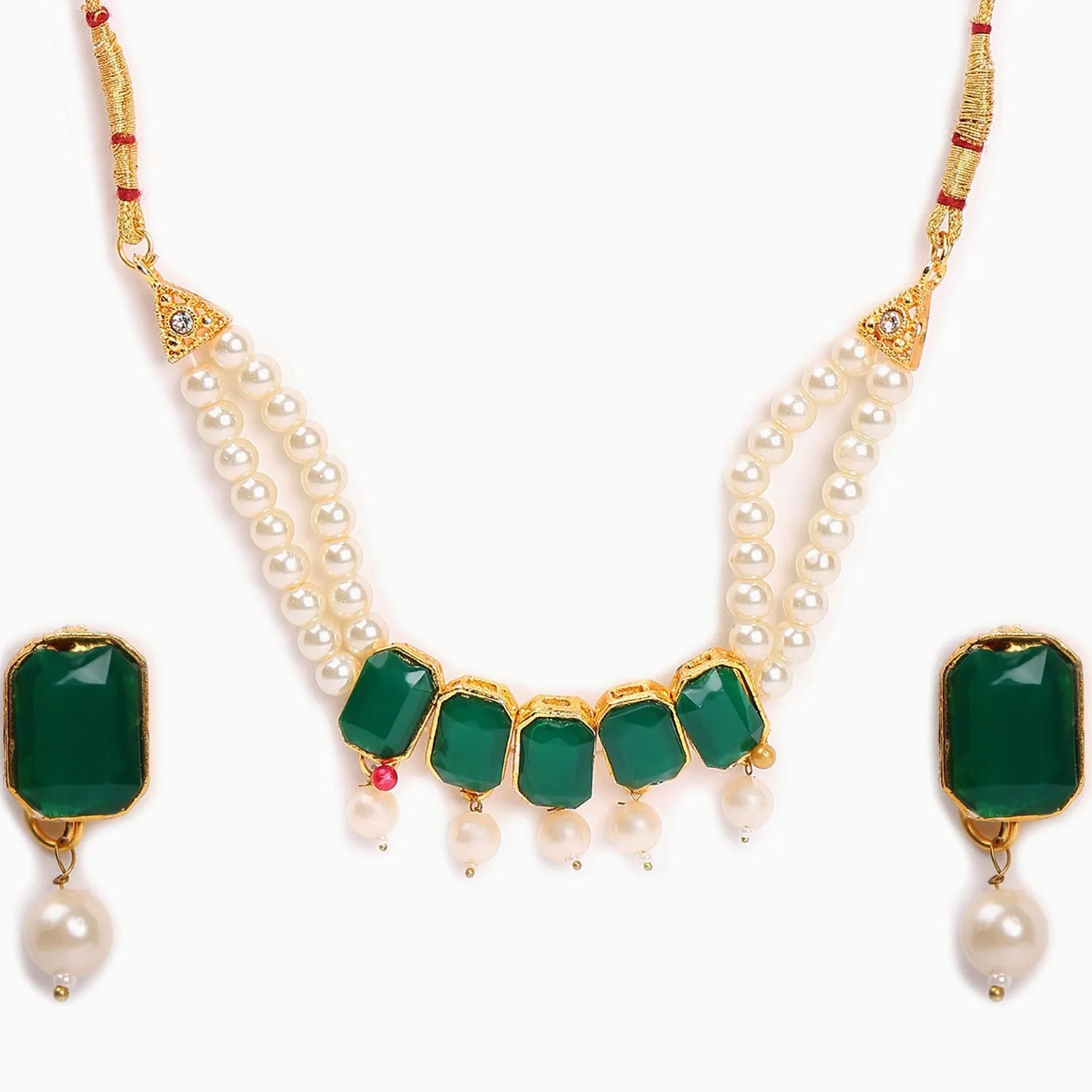 Gold_plated Pearl Choker Set