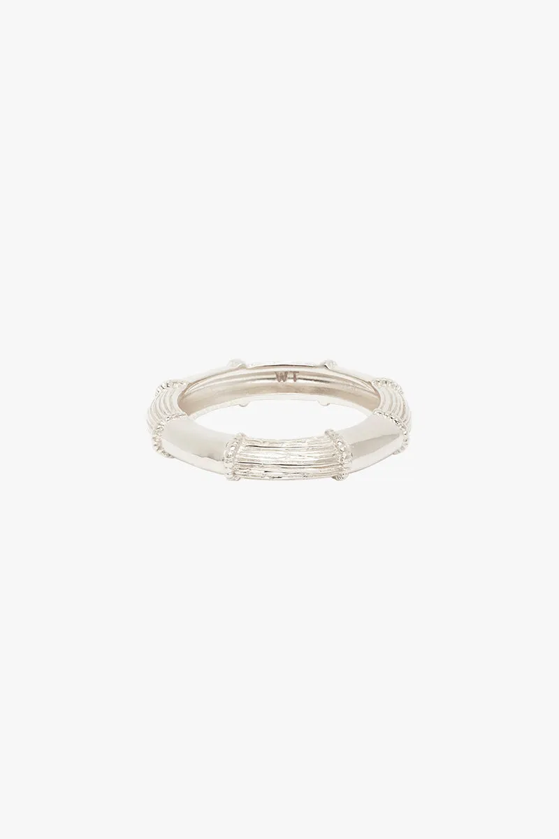 Goldstripe bamboo ring silver Wildthings Collectables