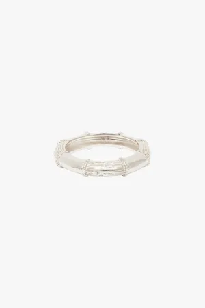 Goldstripe bamboo ring silver Wildthings Collectables
