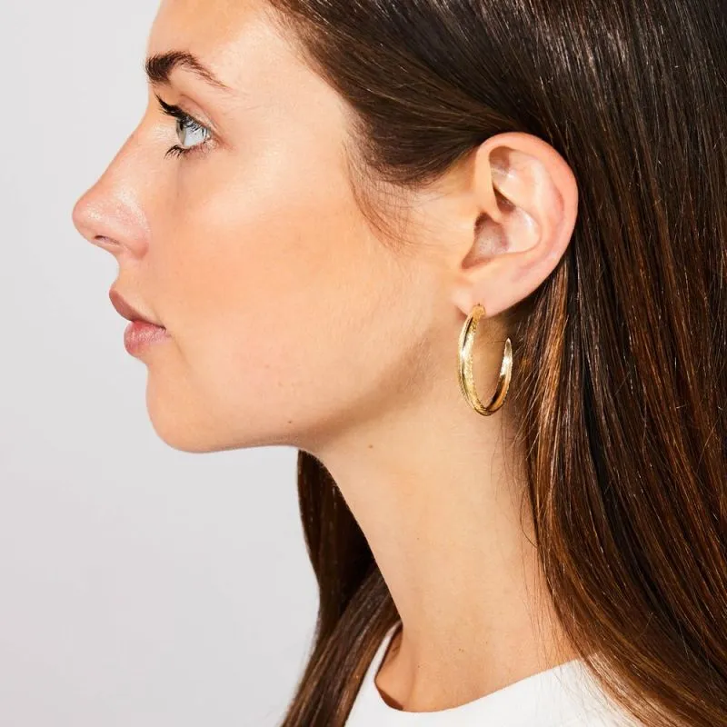 Grainger McKoy 14K Yellow Gold Narrow Feather Earrings Croghans