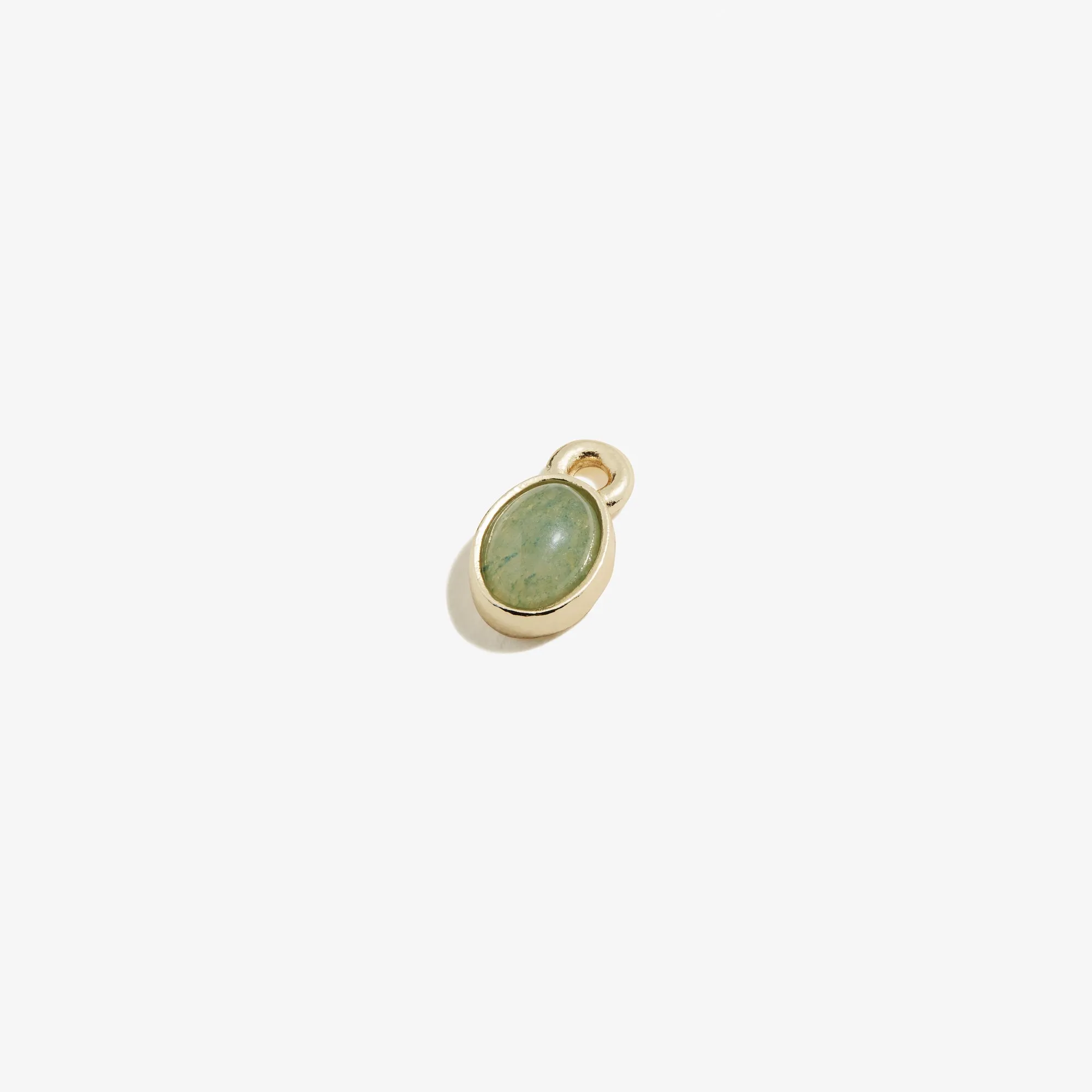 Green Aventurine Hoop Earring Charm