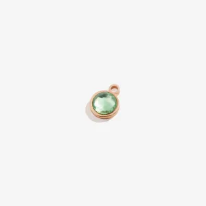 Green Crystal Hoop Earring Charm
