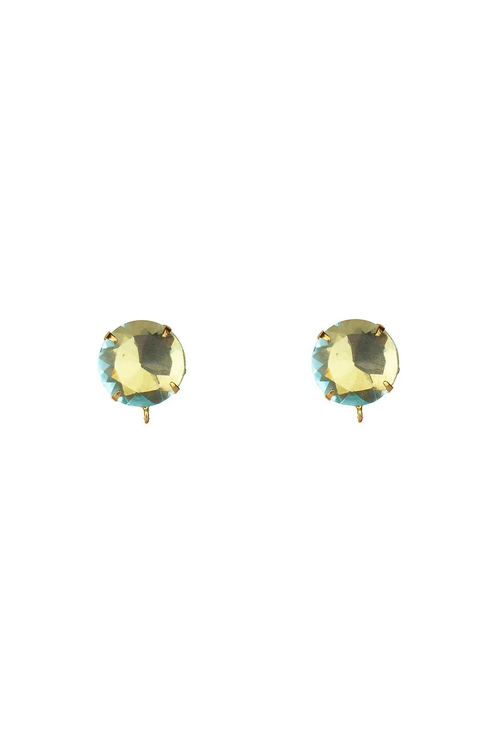 Green Onyx Blue Quartz Earrings